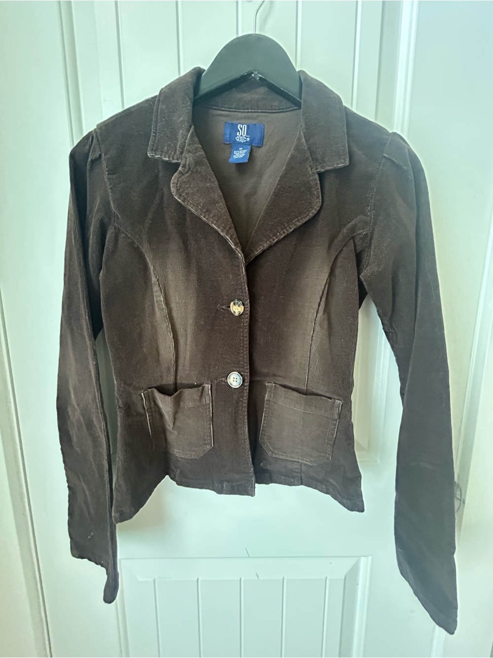 SO Chocolate Brown Corduroy Blazer Jacket